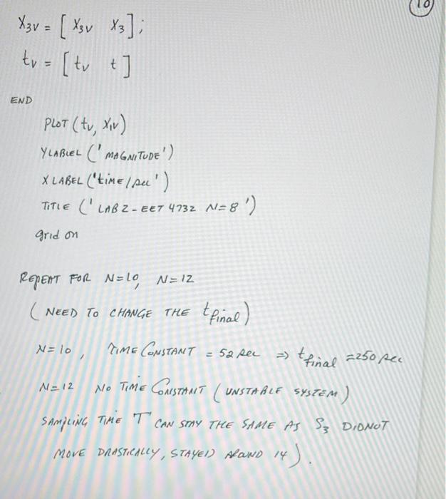 I need help getting the matlab code for this problem | Chegg.com