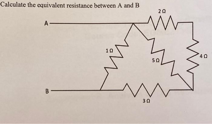 Solved Calculate The Equivalent Resistance Between A And B | Chegg.com