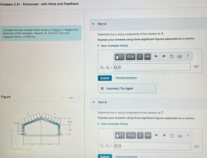Solved Problem 2.41 - Enhanced - with Hints and Feedback | Chegg.com