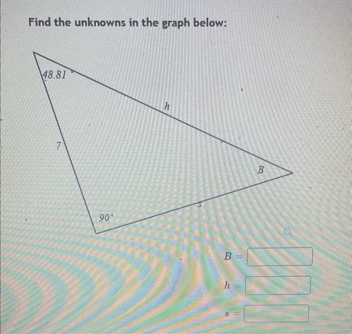 Solved Find the unknowns in the graph below: | Chegg.com
