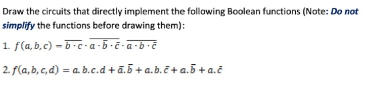 Solved Minimize the following Boolean expressions using the | Chegg.com