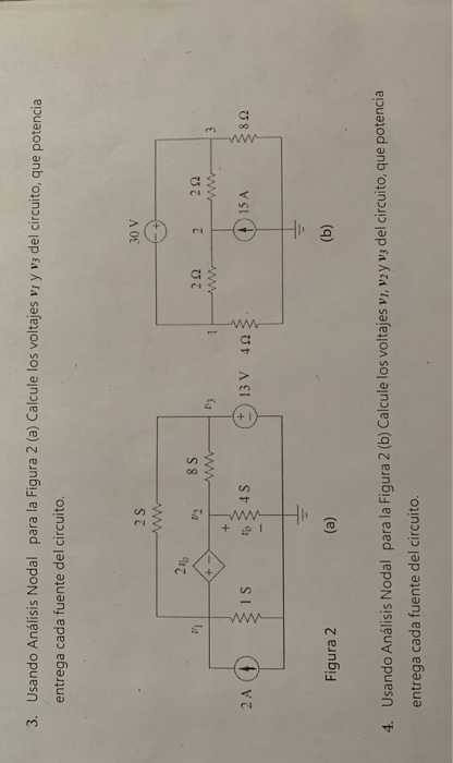 Solved 1- using node analysis for figure 1 (a) calculate the | Chegg.com