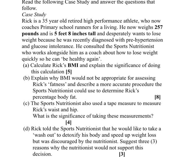 Solved Read The Following Case Study And Answer The | Chegg.com