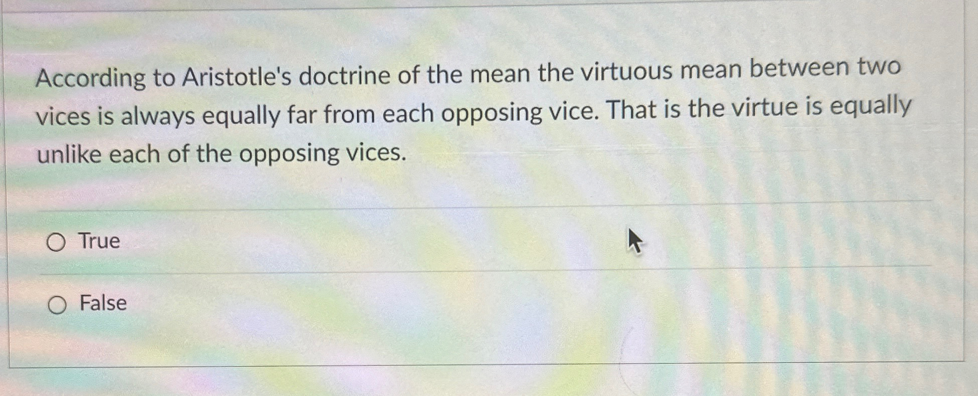 Solved According to Aristotle's doctrine of the mean the | Chegg.com
