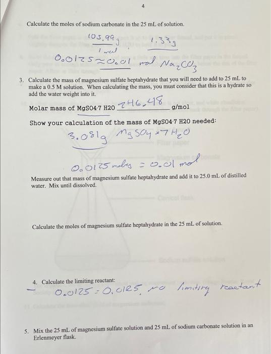 Solved 11. Calculate the theoretical yield of magnesium