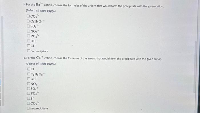 Solved solubility rules listed in table below. General Rules | Chegg.com