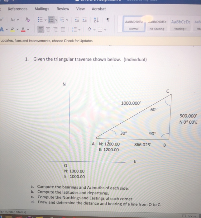 Solved T References Mailings Review View Acrobat A A A Ad Chegg Com