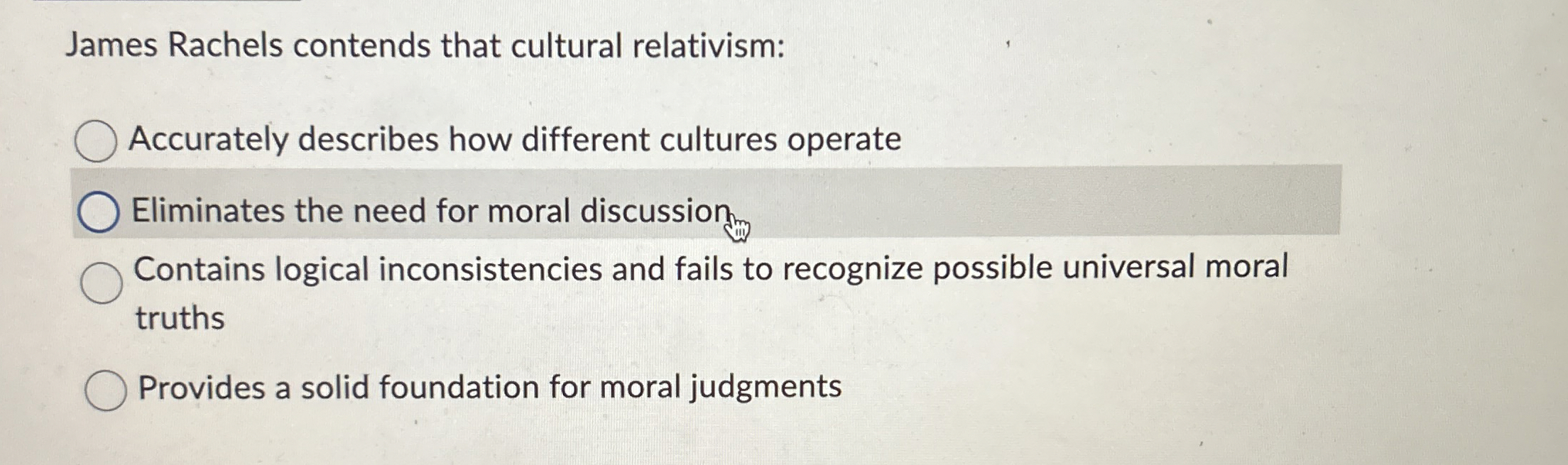 Solved James Rachels contends that cultural | Chegg.com