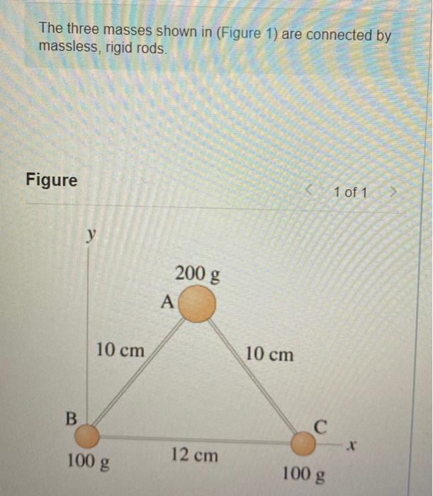 Solved The Three Masses Shown In Figure 1 Are Connected By