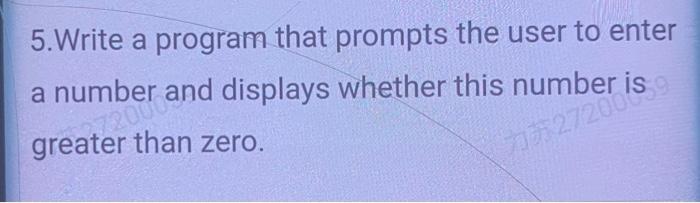 Solved 5.Write a program that prompts the user to enter a | Chegg.com