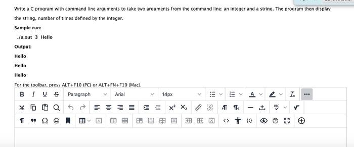 Solved Write a program with command line arguments to take | Chegg.com