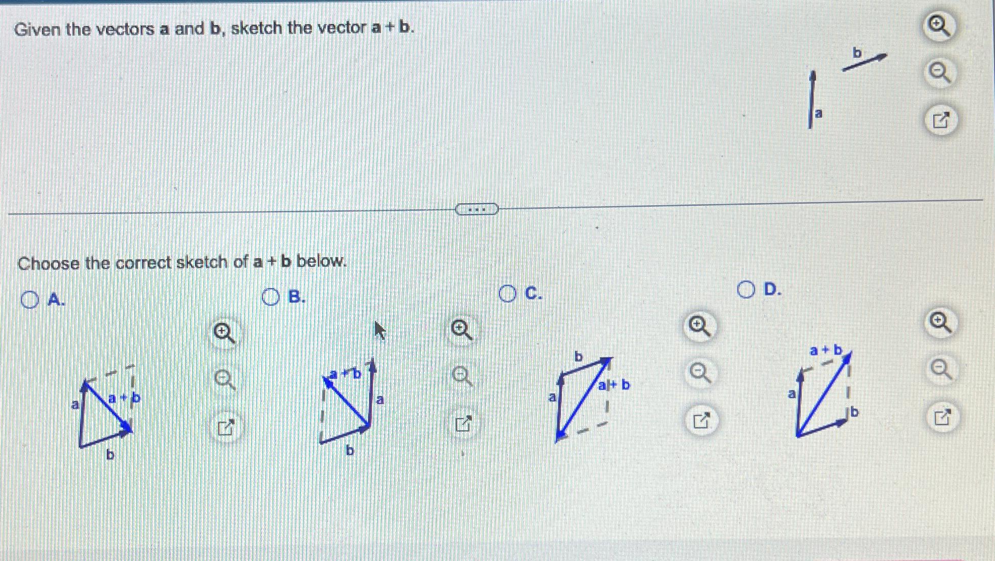 Solved Given the vectors a and b, ﻿sketch the vector | Chegg.com