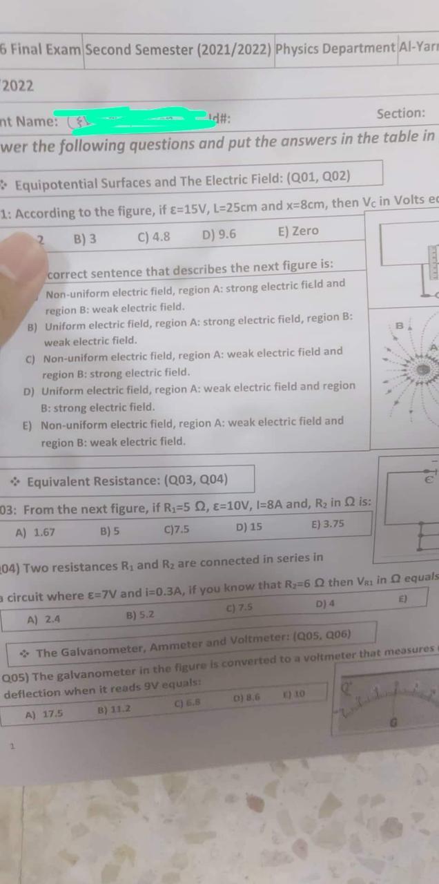 6 Final Exam Second Semester (2021/2022) Physics | Chegg.com