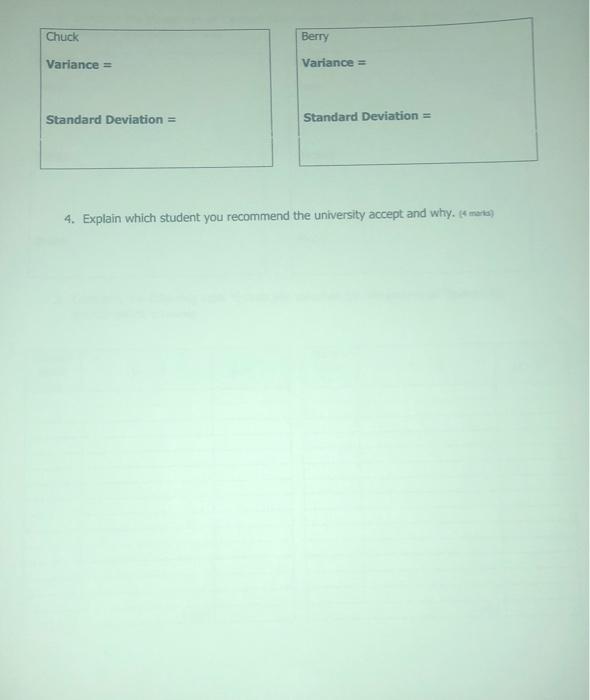 Solved U3 : Statistics Culminating Performance Task Chuck | Chegg.com