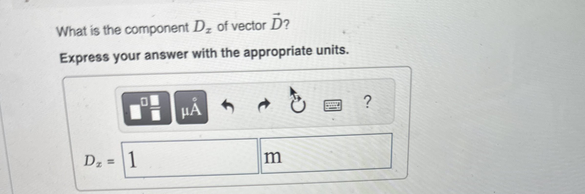 Solved What is the component Dx ﻿of vector vec(D) ?Express | Chegg.com