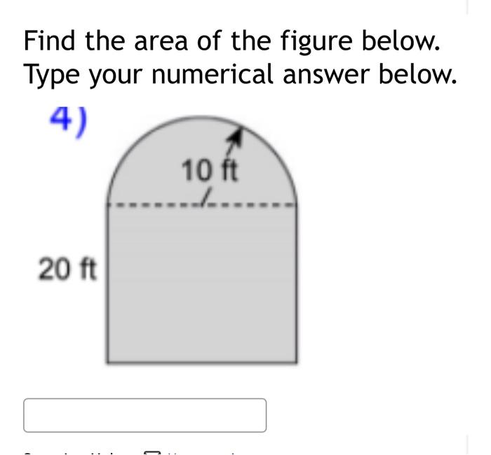 Solved Find the area of the figure below. Type your | Chegg.com