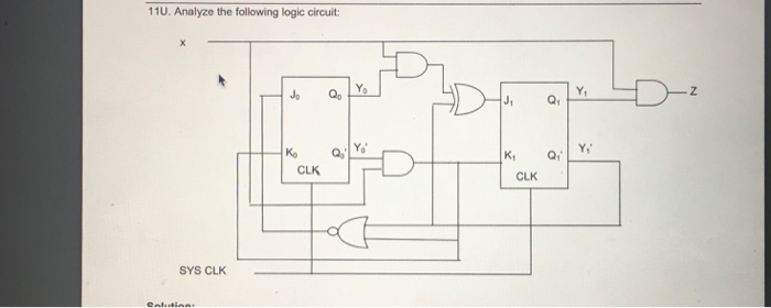 Solved 100. Analyze the following logic circuit: SYS CLK 4 | Chegg.com