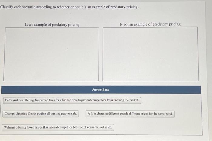 Solved Classify each scenario according to whether or not it | Chegg.com