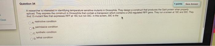 Solved Question 31 1 points Save Answer The reporter genes | Chegg.com