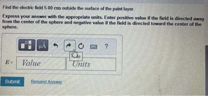 Solved A charged paint is spread in a very thin uniform | Chegg.com