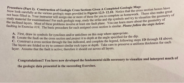 Solved Procedure (Part 2). Construction of Geologie Now look | Chegg.com