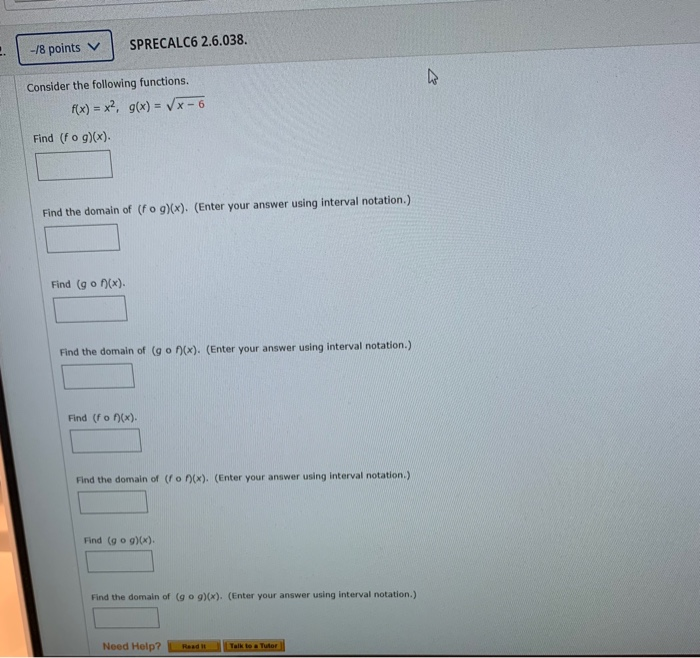 Solved Consider the following functions f(x)= x^2 , g(x) = | Chegg.com