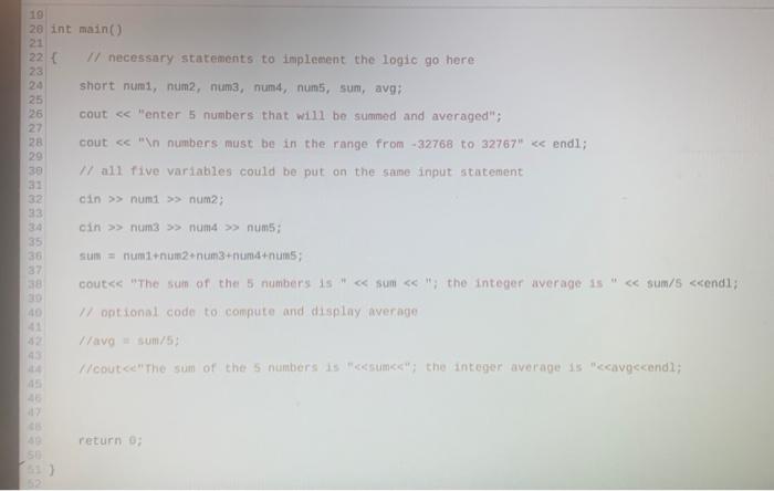 Solved Instructions Compile and execute the program making | Chegg.com