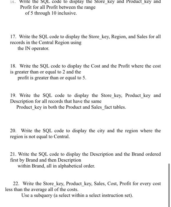 Solved Review the following three database tables: STORE | Chegg.com