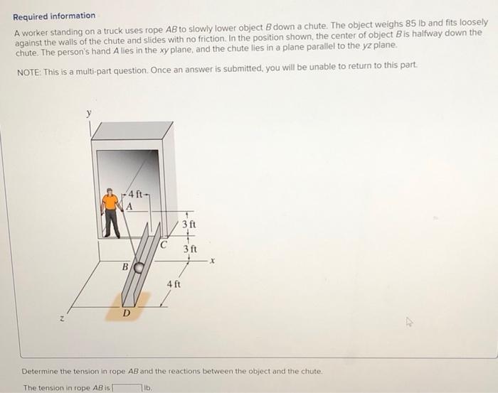 Solved Required Information A Worker Standing On A Truck | Chegg.com