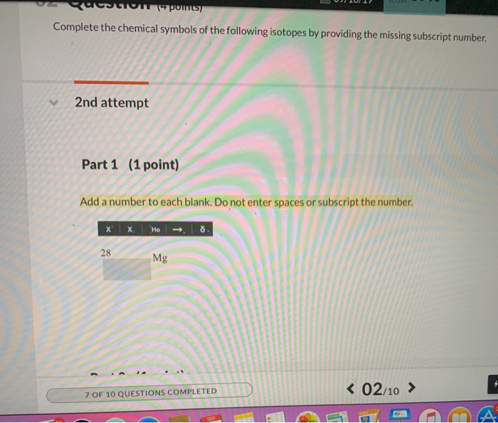 Solved vac 2011 pomisy Complete the chemical symbols of the | Chegg.com