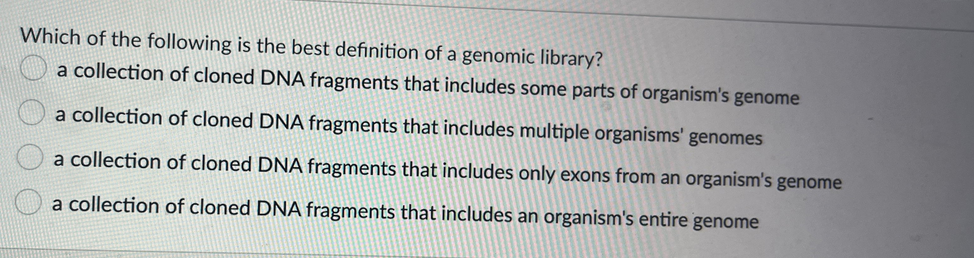 Solved Which of the following is the best definition of a | Chegg.com
