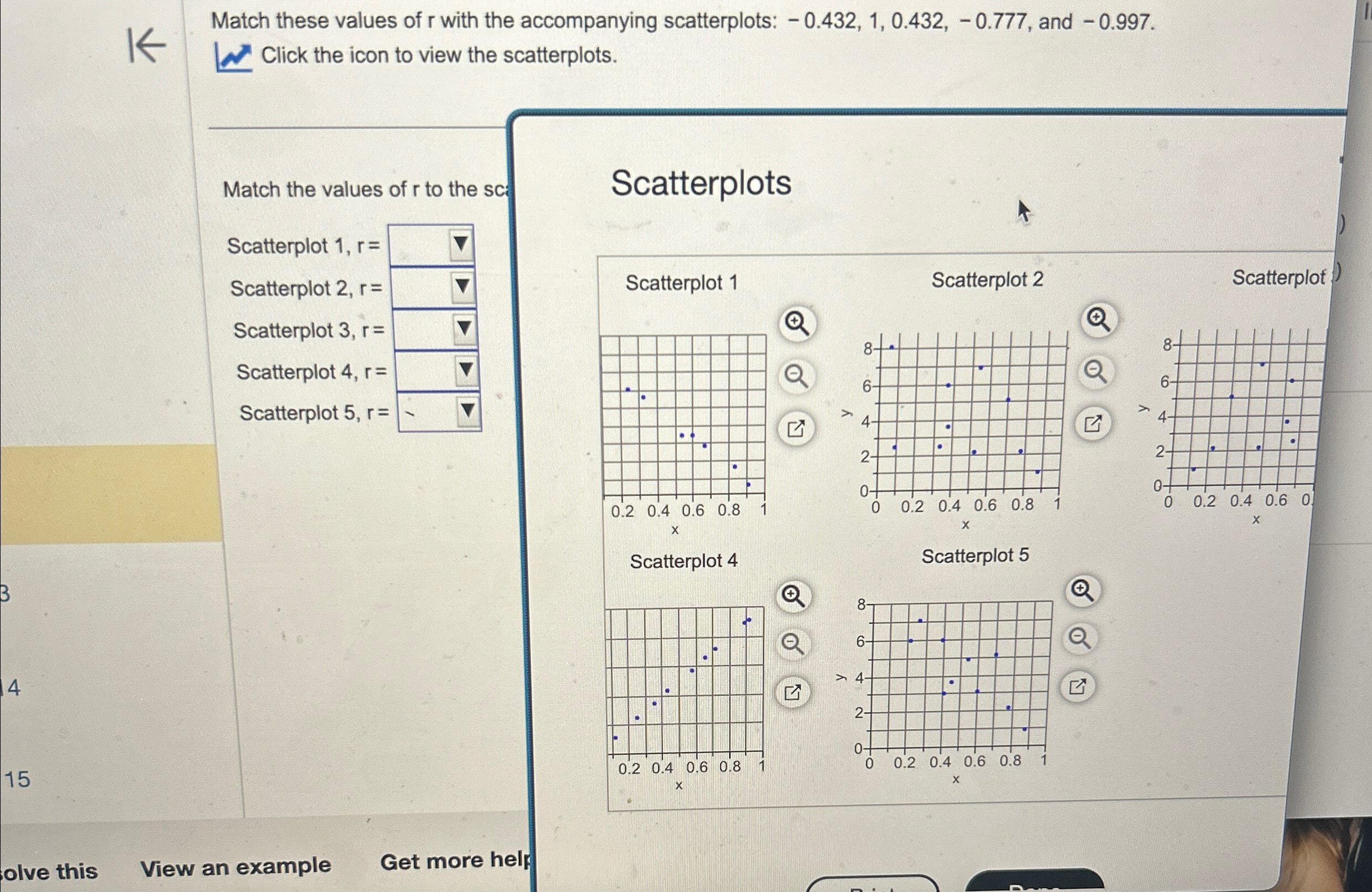 Solved Match these values of r ﻿with the accompanying | Chegg.com