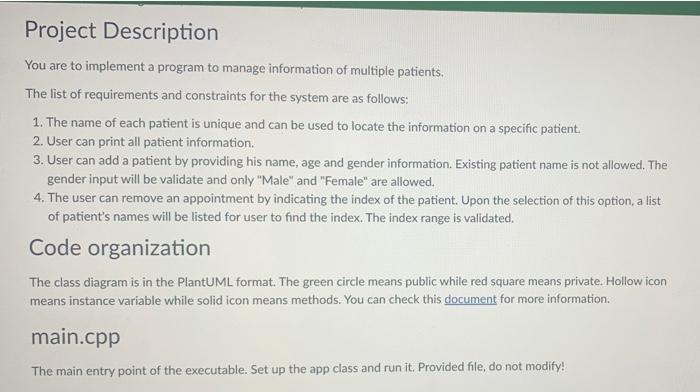 Solved Project Description You are to implement a program to | Chegg.com