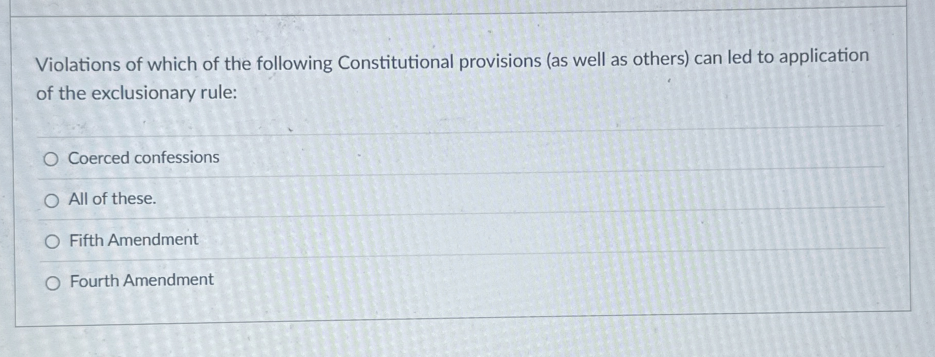 Solved Violations of which of the following Constitutional | Chegg.com