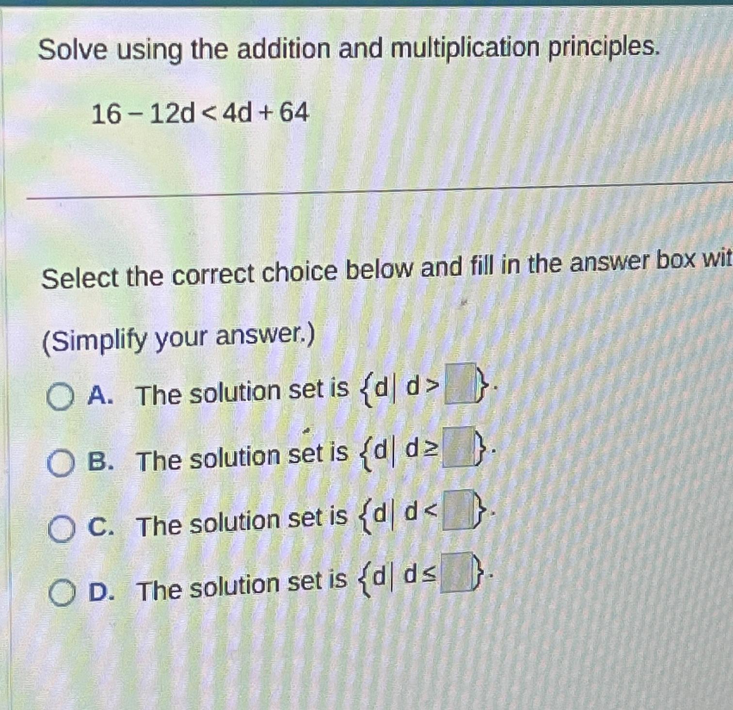 Solved Solve using the addition and multiplication | Chegg.com