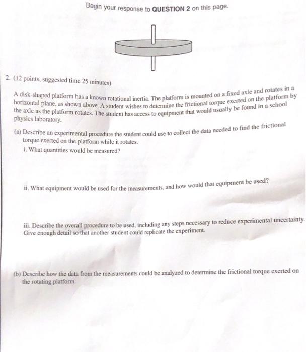 Solved Begin your response to QUESTION 2 on this page + 2.