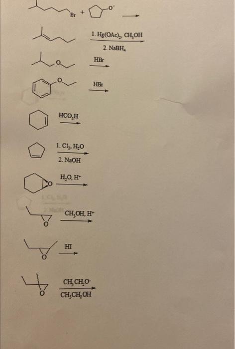 \( \frac{\text { 1. } \mathrm{Hg}(\mathrm{OAc})_{2}, \mathrm{CH}_{3} \mathrm{OH}}{2 . \mathrm{NaBH}_{4}} \) \( \mathrm{HCO}_{