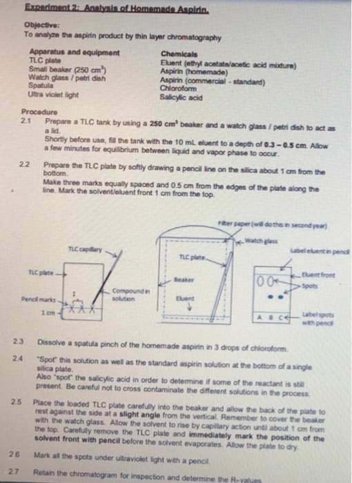 analysis of aspirin tablets experiment