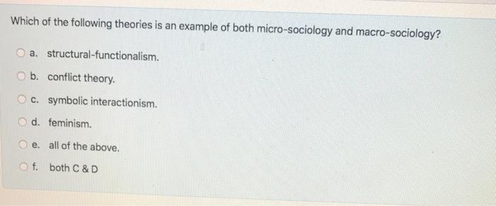 Solved Which Of The Following Theories Is An Example Of Both | Chegg.com