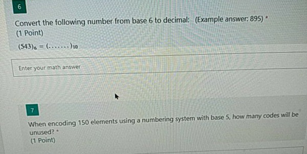 Solved 6 Convert The Following Number From Base 6 To Chegg
