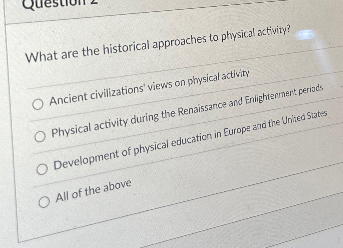Solved What are the historical approaches to physical | Chegg.com