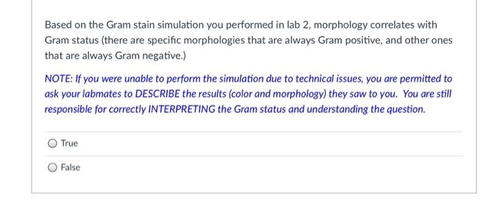 Solved TRUE or FALSE. You isolate a bacterial species from a | Chegg.com