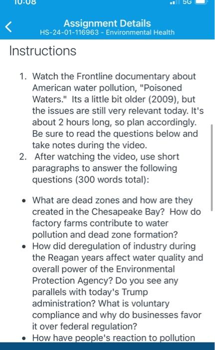 short paragraph on water pollution