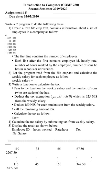 Solved Introduction to Computer (COMP 230) Second Semester | Chegg.com