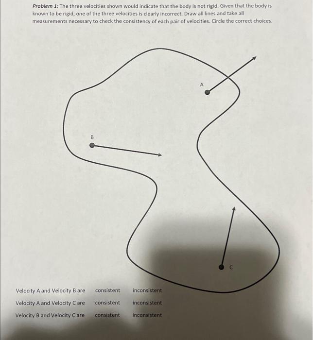Solved Problem 1: The three velocities shown would indicate | Chegg.com