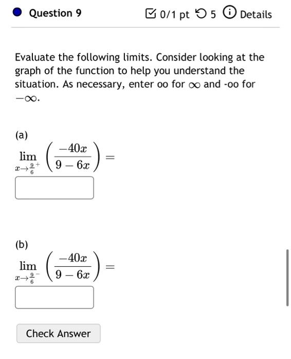 Solved Evaluate The Following Limits. Consider Looking At | Chegg.com