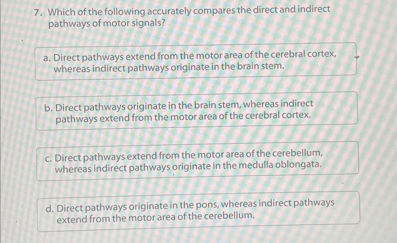 Solved Which of the following accurately compares the | Chegg.com