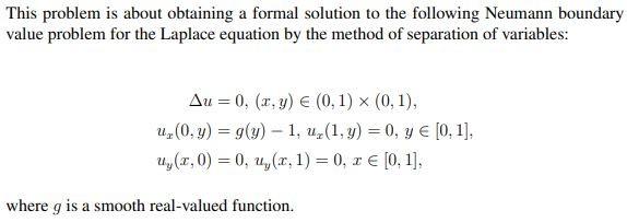 Solved The Function G Has To Satisfy ∫01g(y)dy=the Formal 