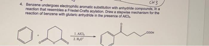 Solved Ch3 4. Benzene Undergoes Electrophilic Aromatic 