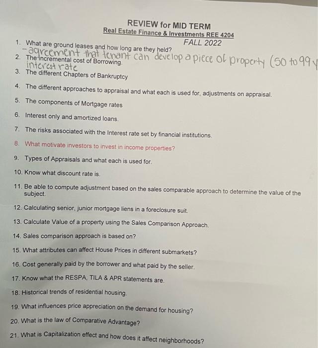 Solved 13 Calculate Value Of A Property Using The Sales Chegg